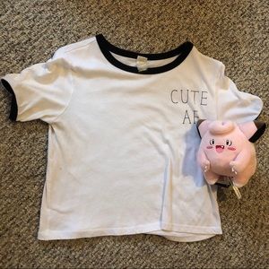 'Cute af' crop top t-shirt!